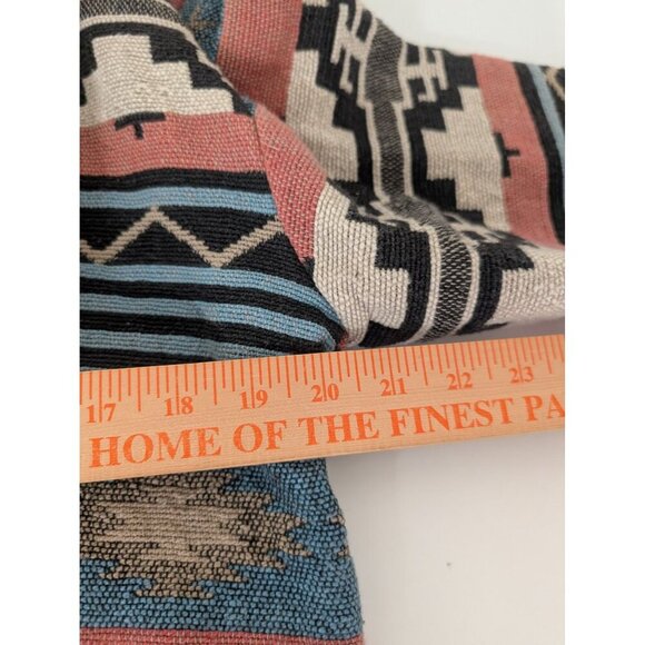 Vintage Flashback Southwestern Crop Jacket Womens Size Medium Black Woven Cotton - Picture 9 of 10